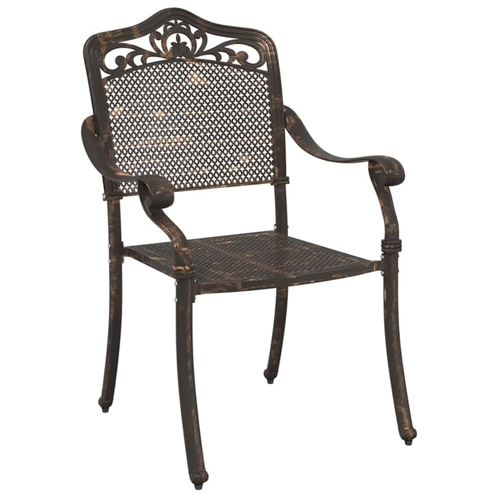 Set de masă pentru grădină 5 pcs Bronz Aluminiu - WALTI WALTI