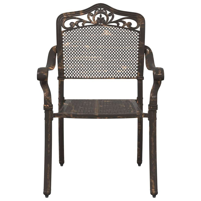 Set de masă pentru grădină 5 pcs Bronz Aluminiu - WALTI WALTI