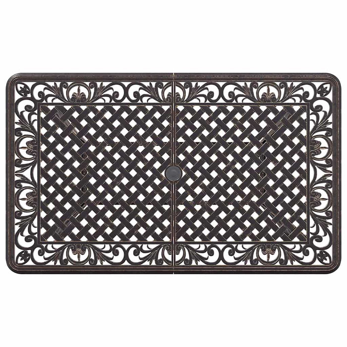 Set de masă pentru grădină 5 pcs Bronz Aluminiu - WALTI WALTI