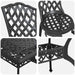 Set de masă pentru grădină 5 pcs Negru Aluminiu - WALTI WALTI
