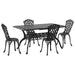 Set de masă pentru grădină 5 pcs Negru Aluminiu - WALTI WALTI