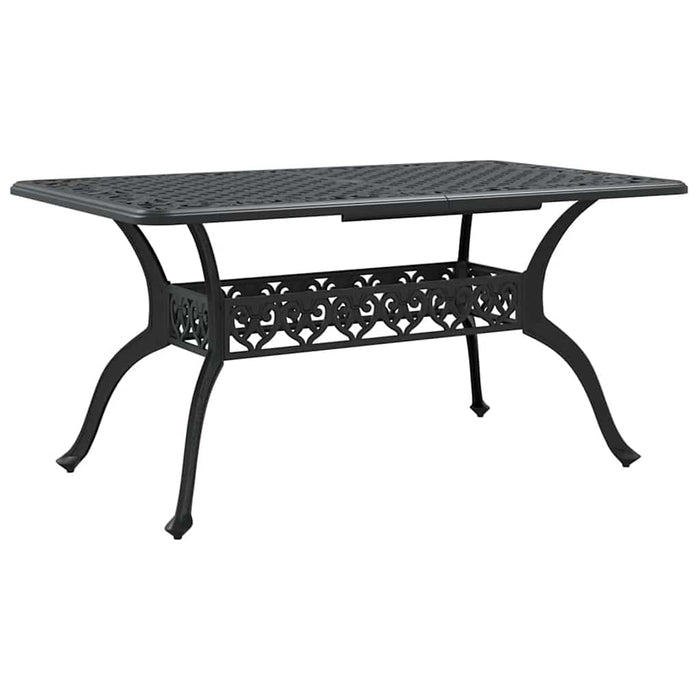 Set de masă pentru grădină 5 pcs Negru Aluminiu - WALTI WALTI