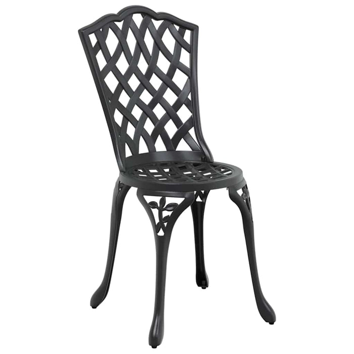 Set de masă pentru grădină 5 pcs Negru Aluminiu - WALTI WALTI