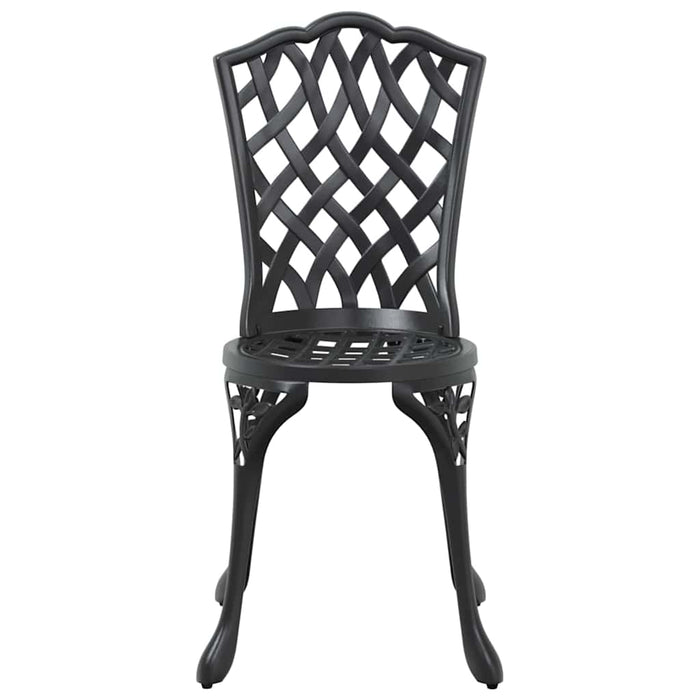 Set de masă pentru grădină 5 pcs Negru Aluminiu - WALTI WALTI