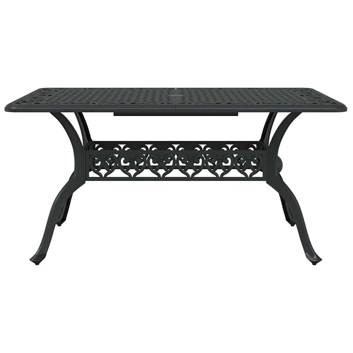 Set de masă pentru grădină 5 pcs Negru Aluminiu - WALTI WALTI