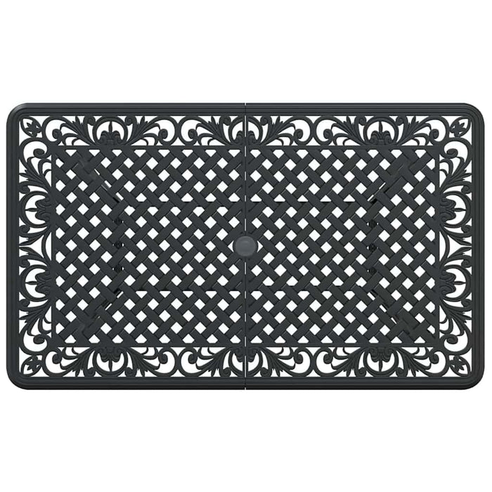 Set de masă pentru grădină 5 pcs Negru Aluminiu - WALTI WALTI