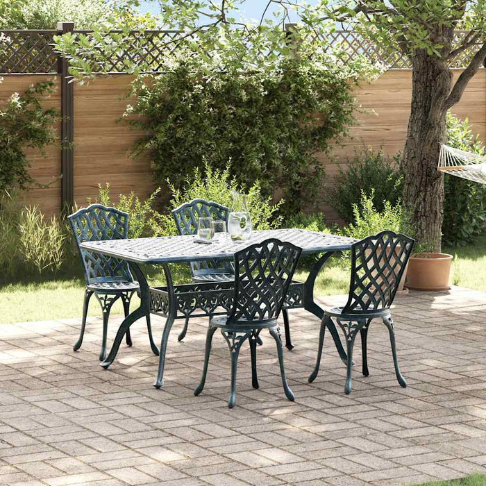Set de masă pentru grădină 5 pcs Verde Aluminiu - WALTI WALTI