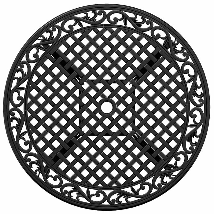 Set de masă pentru grădină 5 buc. Negru Aluminiu WALTI