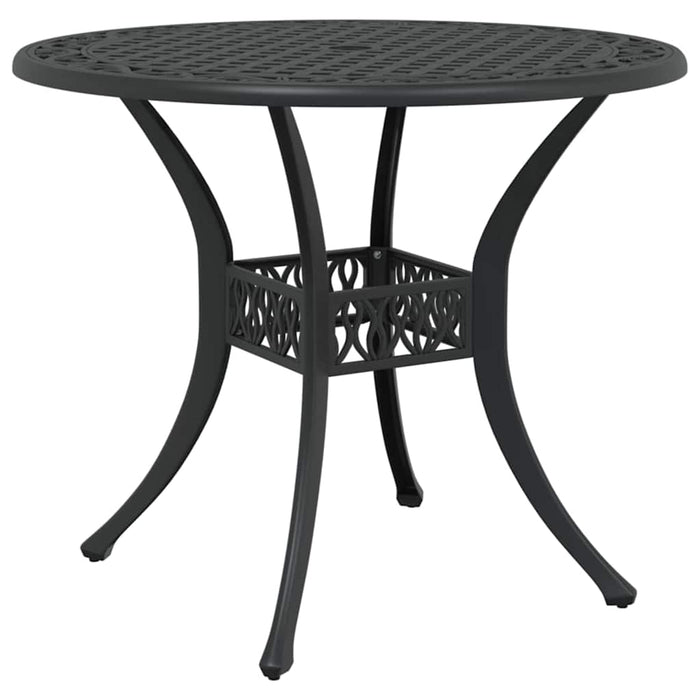Set de masă pentru grădină 7 buc. Negru Aluminiu WALTI
