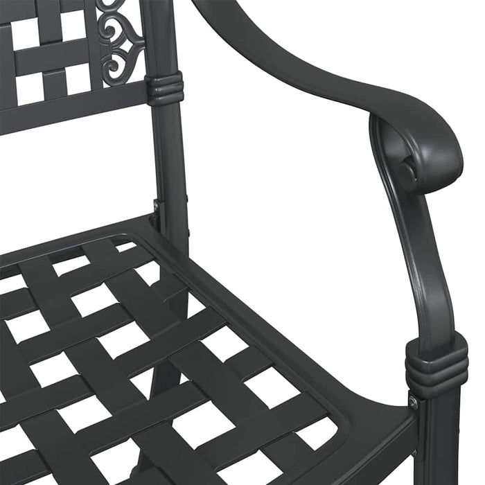 Set masă de grădină 3 pcs Negru Aluminiu turnat - WALTI WALTI
