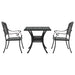 Set masă de grădină 3 pcs Negru Aluminiu turnat - WALTI WALTI