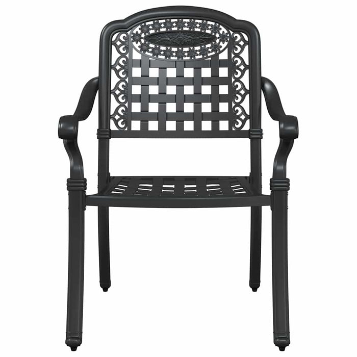 Set masă de grădină 3 pcs Negru Aluminiu turnat - WALTI WALTI
