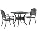 Set masă de grădină 3 pcs Negru Aluminiu turnat - WALTI WALTI