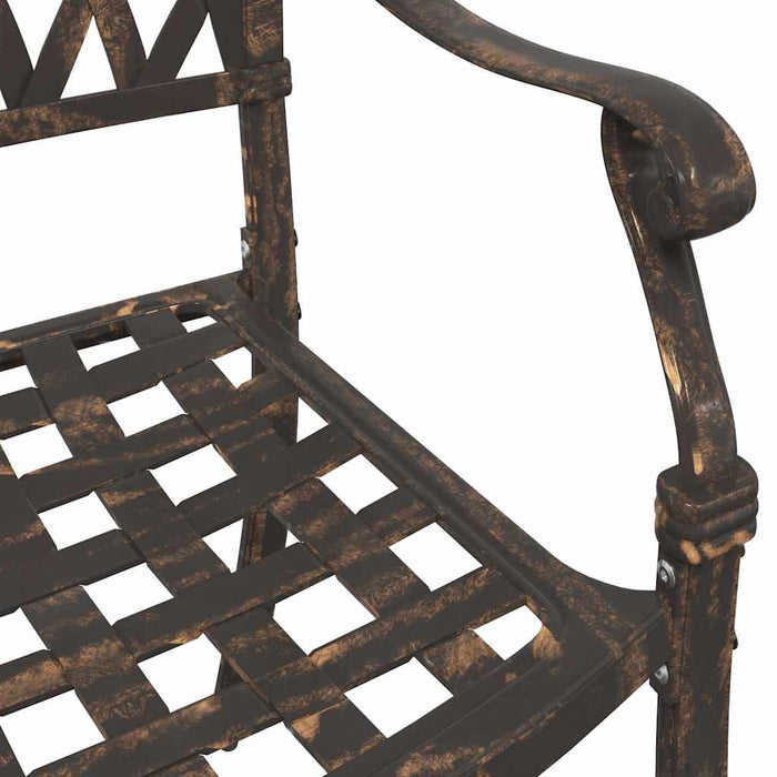 Set masă de grădină 3 pcs Bronz Aluminiu turnat - WALTI WALTI