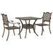 Set masă de grădină 3 pcs Bronz Aluminiu turnat - WALTI WALTI