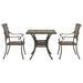 Set masă de grădină 3 pcs Bronz Aluminiu turnat - WALTI WALTI