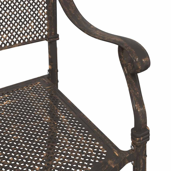 Set masă de grădină 3 pcs Bronz Aluminiu turnat - WALTI WALTI