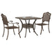 Set masă de grădină 3 pcs Bronz Aluminiu turnat - WALTI WALTI