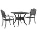 Set masă de grădină 3 pcs Negru Aluminiu turnat - WALTI WALTI