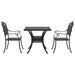 Set masă de grădină 3 pcs Negru Aluminiu turnat - WALTI WALTI