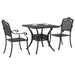 Set masă de grădină 3 pcs Negru Aluminiu turnat - WALTI WALTI