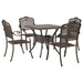 Set masă de grădină 5 pcs Bronz Aluminiu turnat - WALTI WALTI