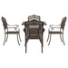 Set masă de grădină 5 pcs Bronz Aluminiu turnat - WALTI WALTI