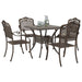 Set masă de grădină 5 pcs Bronz Aluminiu turnat - WALTI WALTI