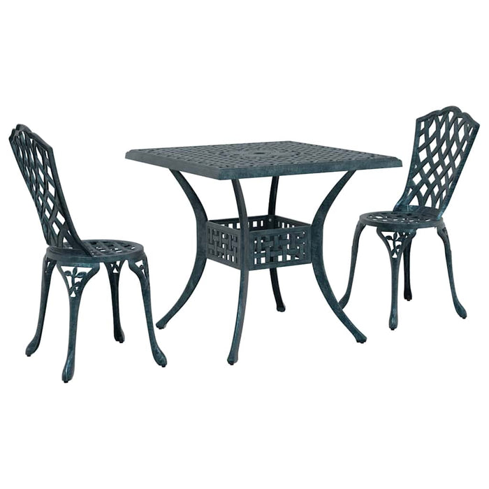 Set masă de grădină 3 pcs Verde Aluminiu turnat - WALTI WALTI