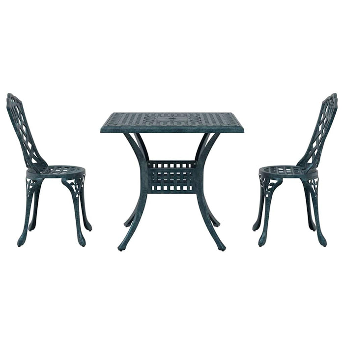 Set masă de grădină 3 pcs Verde Aluminiu turnat - WALTI WALTI