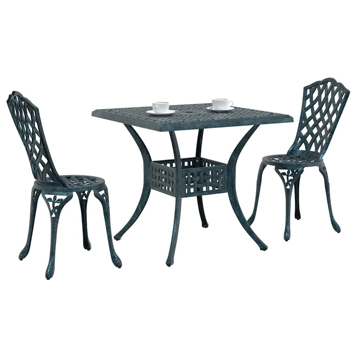 Set masă de grădină 3 pcs Verde Aluminiu turnat - WALTI WALTI