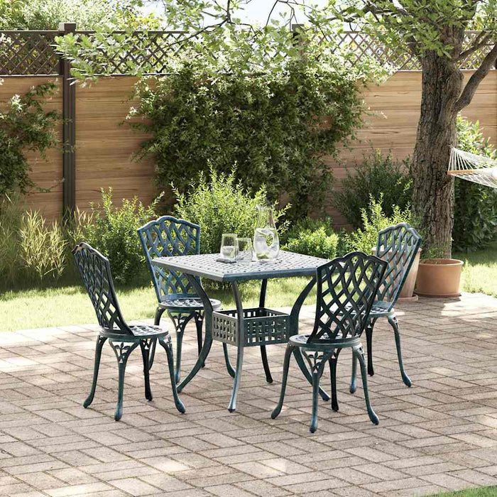 Set masă de grădină 5 pcs Verde Aluminiu turnat - WALTI WALTI