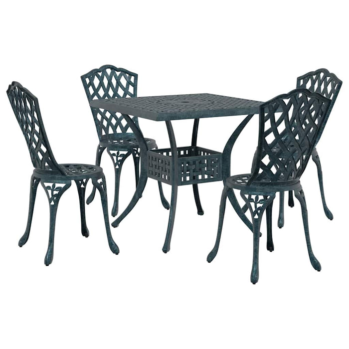 Set masă de grădină 5 pcs Verde Aluminiu turnat - WALTI WALTI