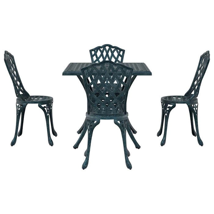 Set masă de grădină 5 pcs Verde Aluminiu turnat - WALTI WALTI