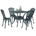Set masă de grădină 5 pcs Verde Aluminiu turnat - WALTI WALTI