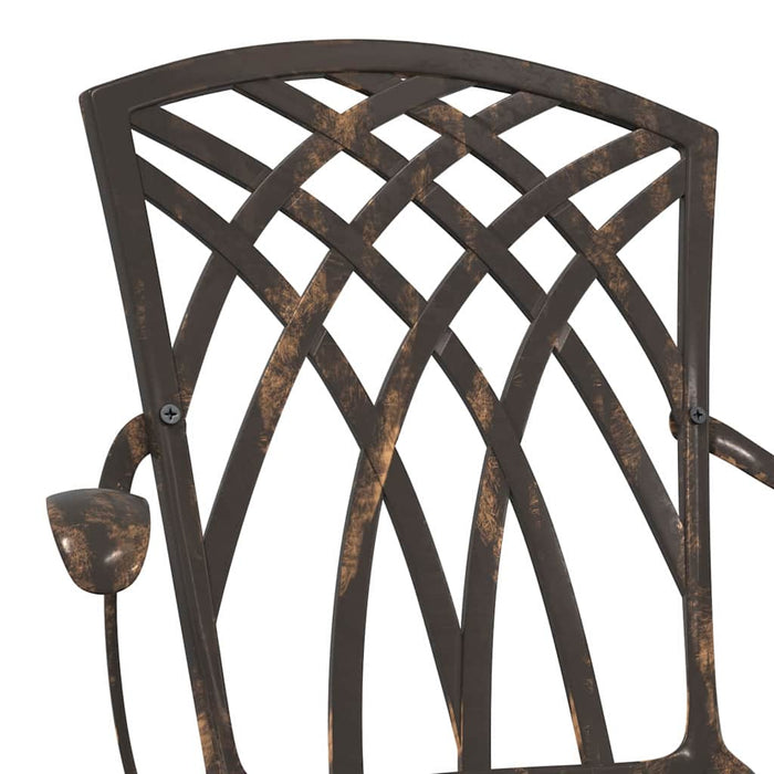 Set masă de grădină 3 pcs Bronz Aluminiu turnat - WALTI WALTI