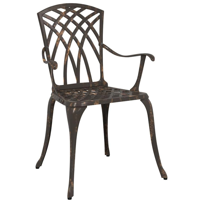 Set masă de grădină 3 pcs Bronz Aluminiu turnat - WALTI WALTI