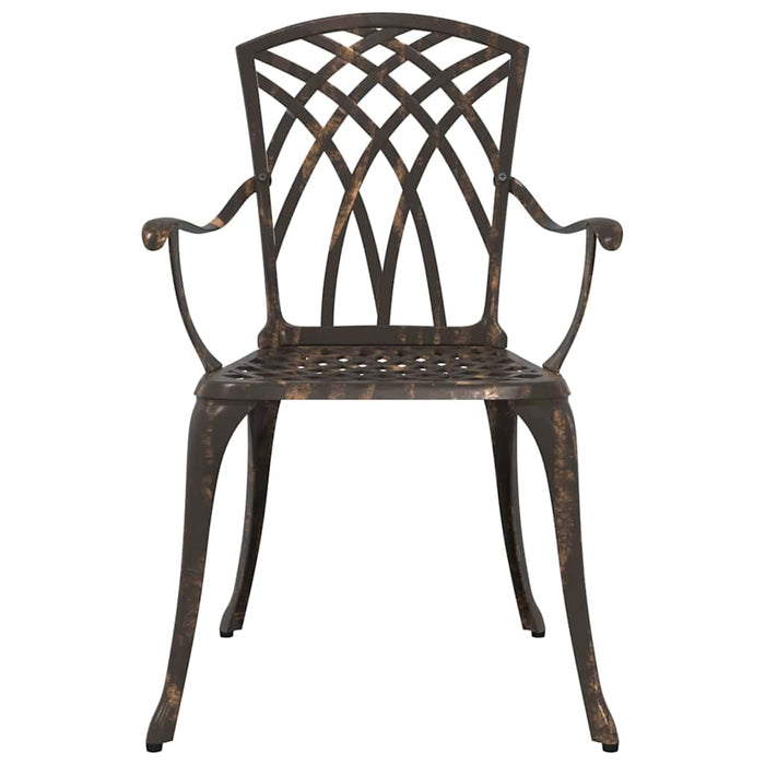 Set masă de grădină 3 pcs Bronz Aluminiu turnat - WALTI WALTI