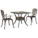 Set masă de grădină 3 pcs Bronz Aluminiu turnat - WALTI WALTI
