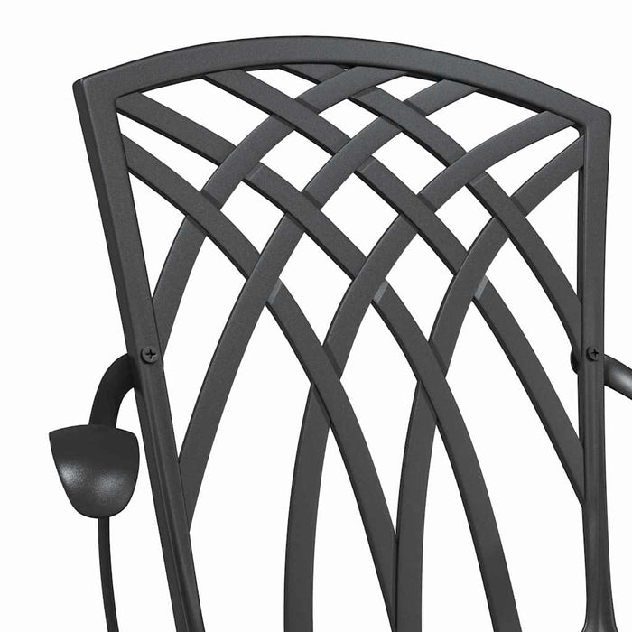 Set masă de grădină 3 pcs Negru Aluminiu turnat - WALTI WALTI