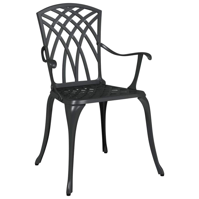 Set masă de grădină 3 pcs Negru Aluminiu turnat - WALTI WALTI