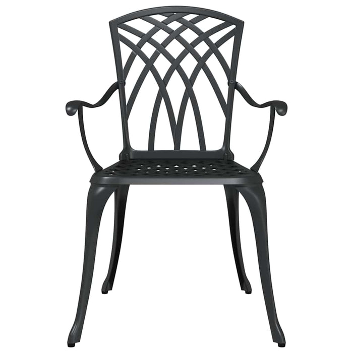 Set masă de grădină 3 pcs Negru Aluminiu turnat - WALTI WALTI