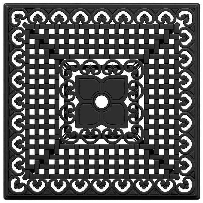 Set masă de grădină 3 pcs Negru Aluminiu turnat - WALTI WALTI