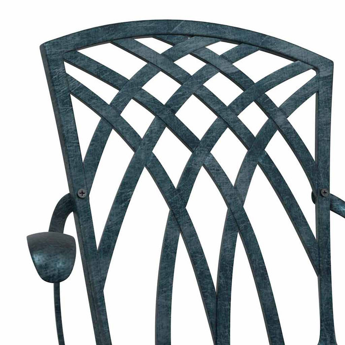 Set masă de grădină 3 pcs Verde Aluminiu turnat WALTI