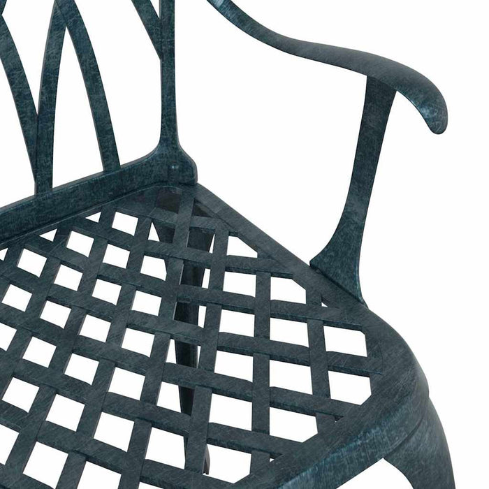 Set masă de grădină 3 pcs Verde Aluminiu turnat WALTI