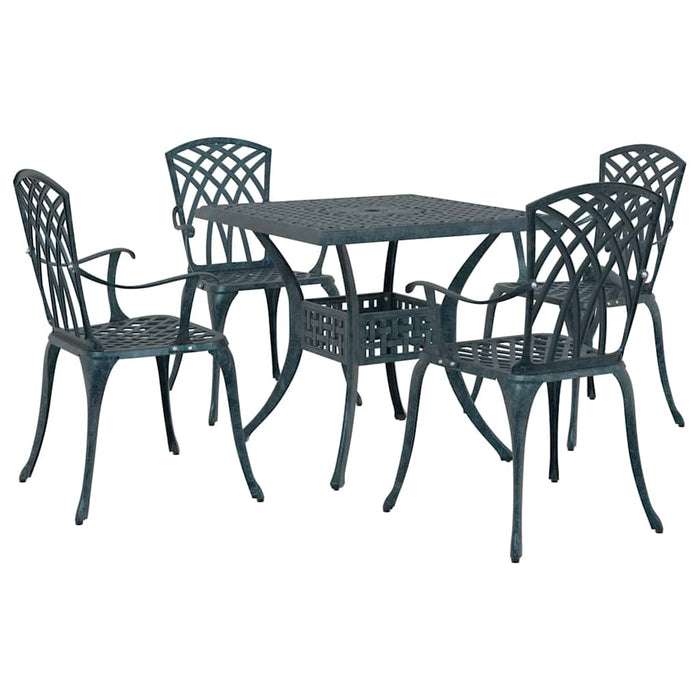 Set masă de grădină 5 pcs Verde Aluminiu turnat WALTI