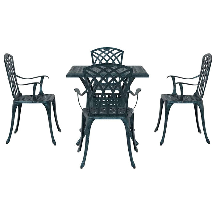 Set masă de grădină 5 pcs Verde Aluminiu turnat WALTI