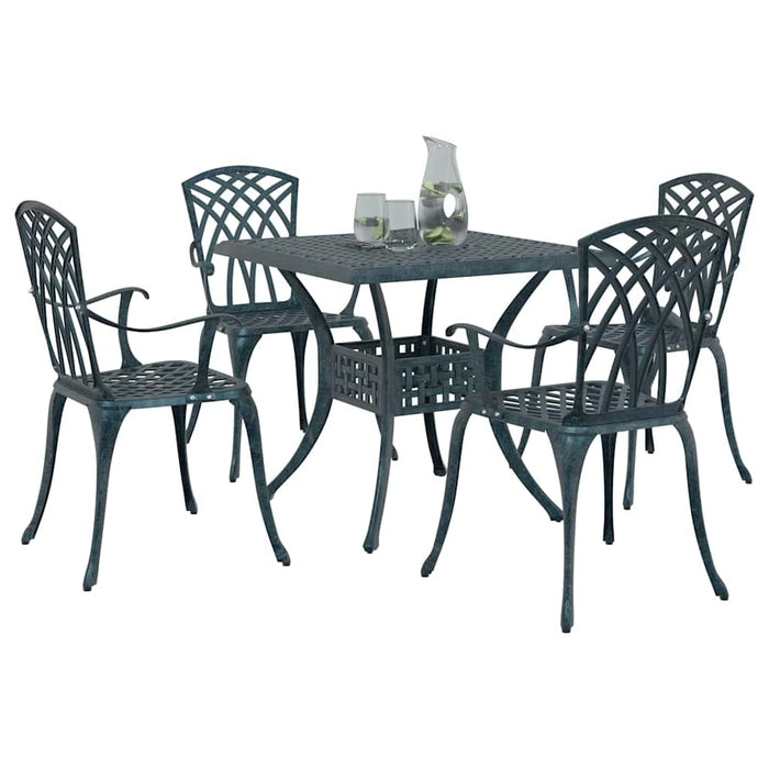 Set masă de grădină 5 pcs Verde Aluminiu turnat WALTI