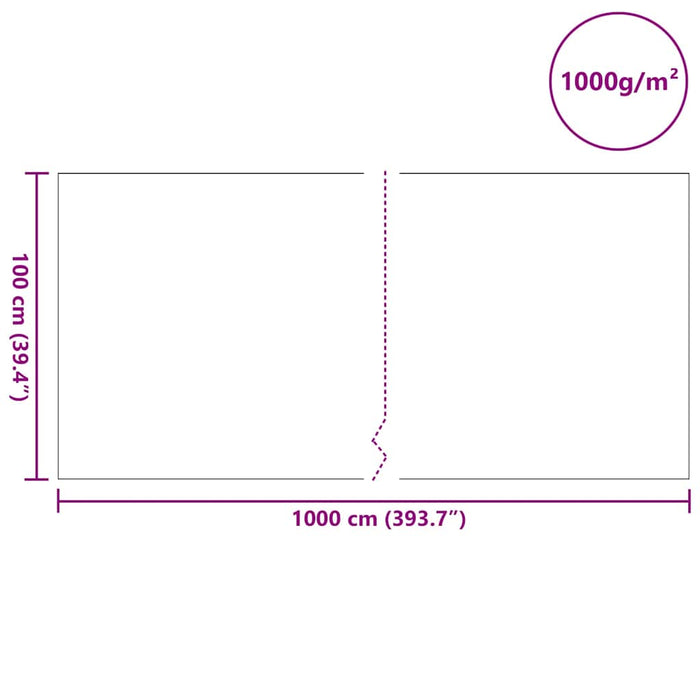 Fleece pentru piscină Gri 1 x 10 m Poliester și bumbac - WALTI WALTI