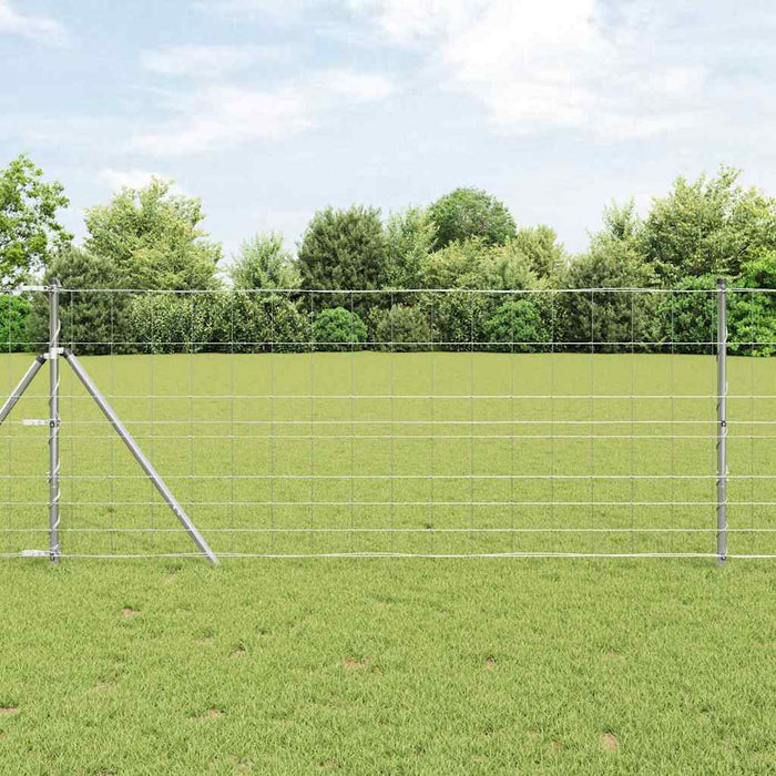 Gard pentru câmp Argintiu 25 x 1 m Oțel galvanizat - WALTI WALTI